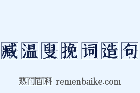臧温叟挽词造句是什么意思的图片